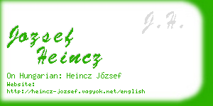jozsef heincz business card